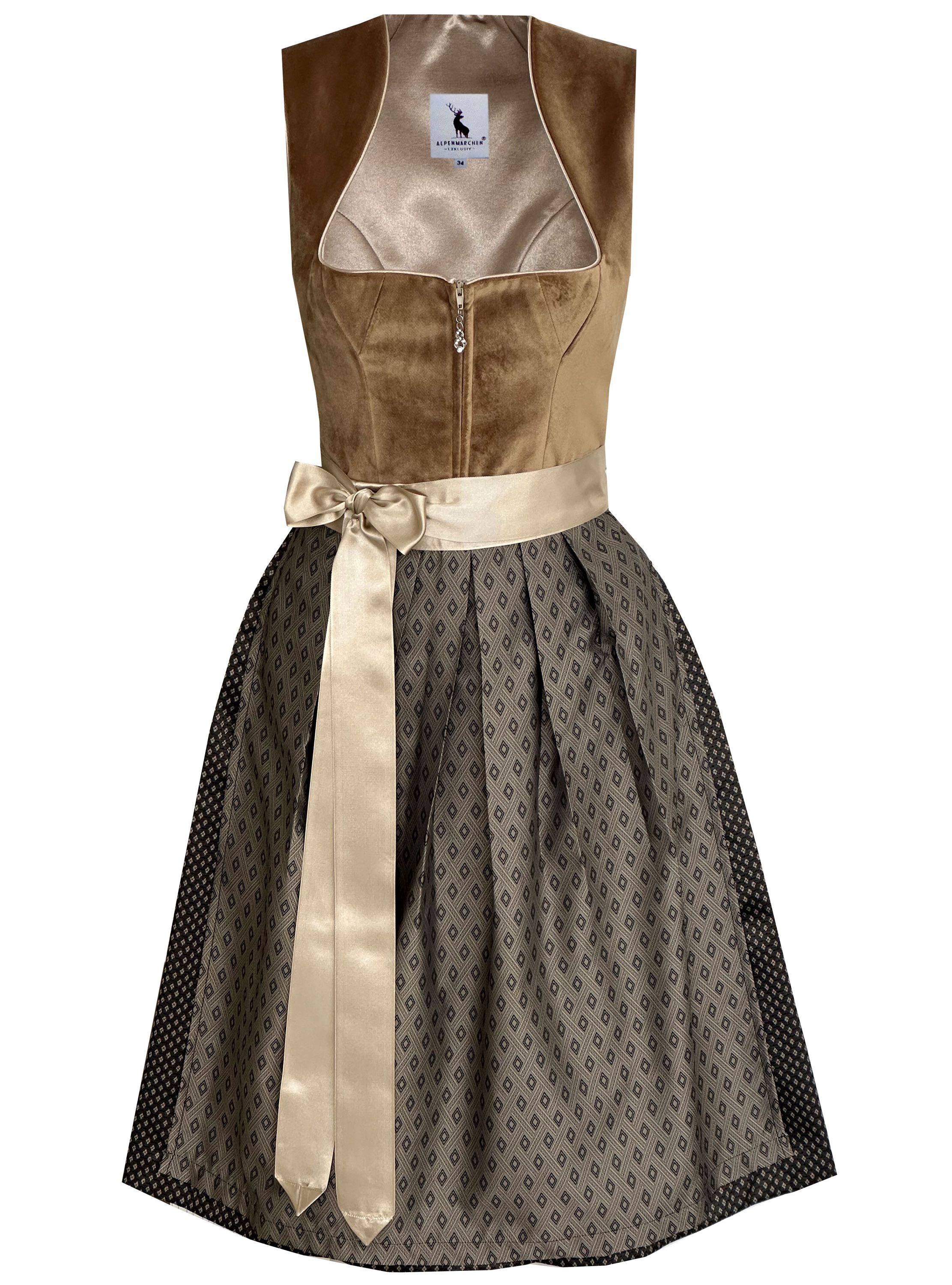 Dirndl Adriana in dunkelbraun - ALM1018