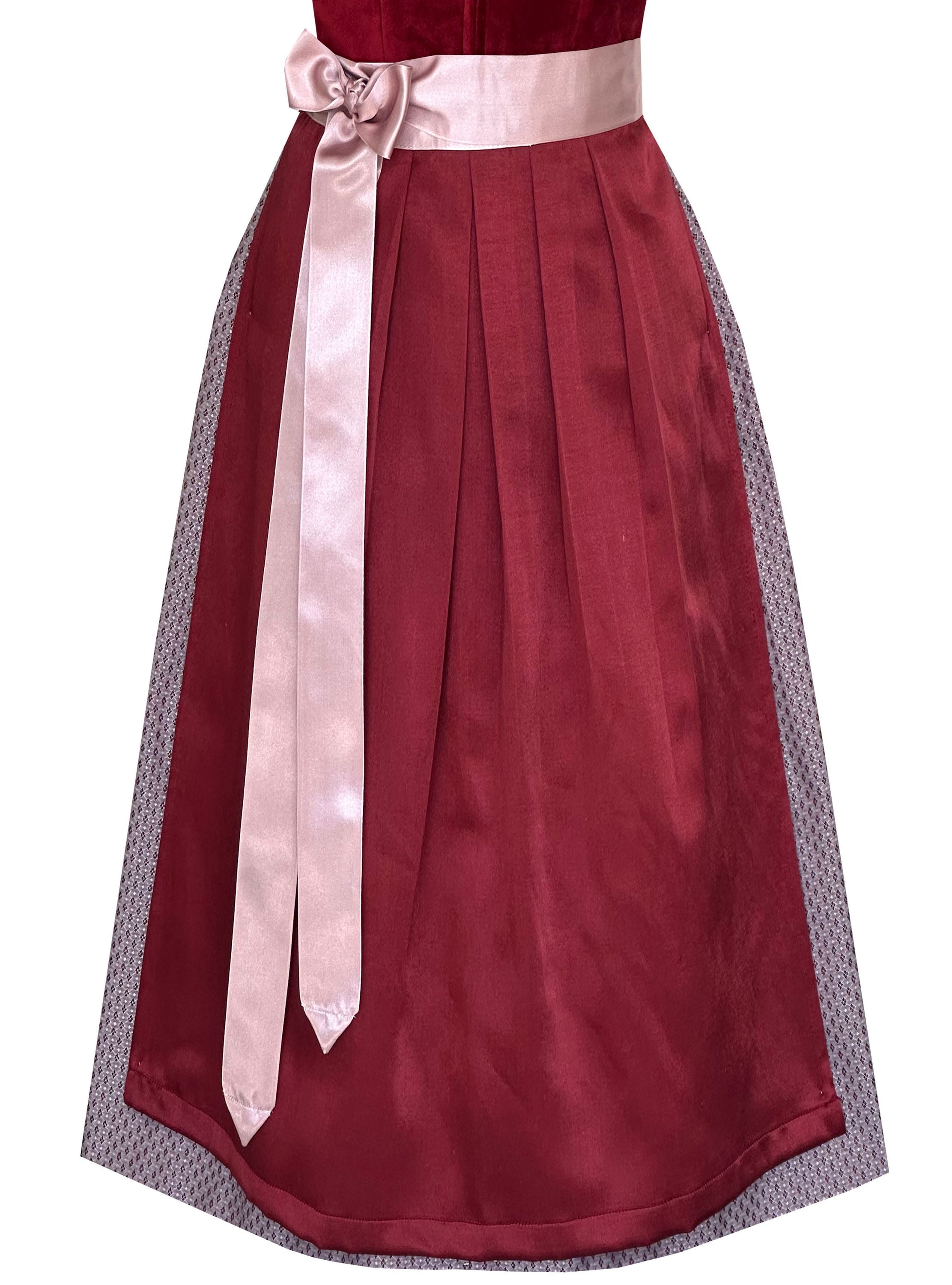 Langes Dirndl Lorena in rot - ALM1025