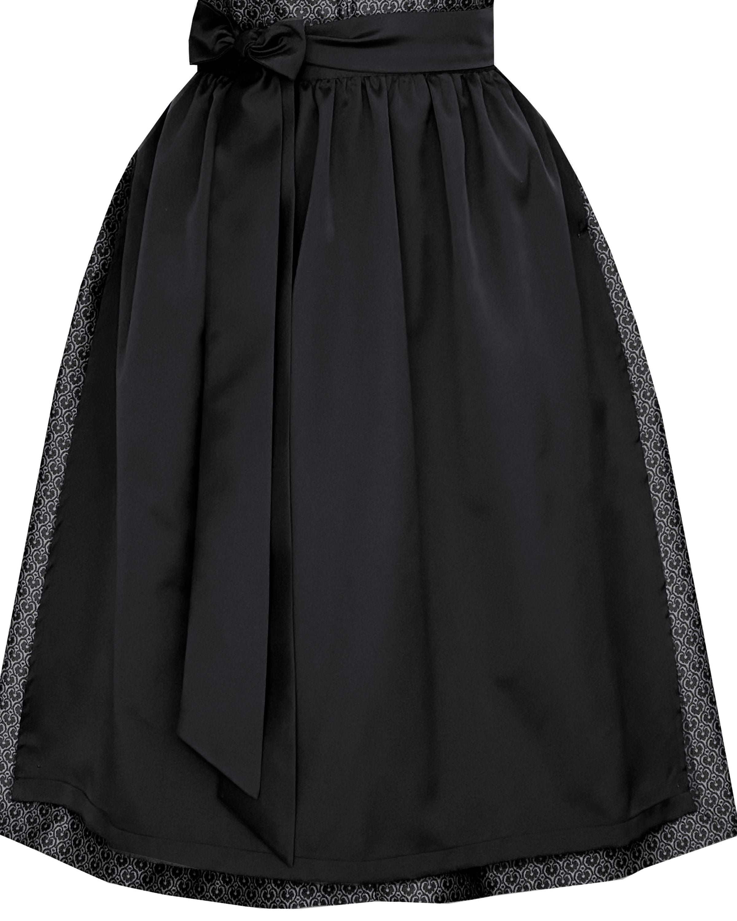 Midi Dirndl Liane in schwarz - ALM1054
