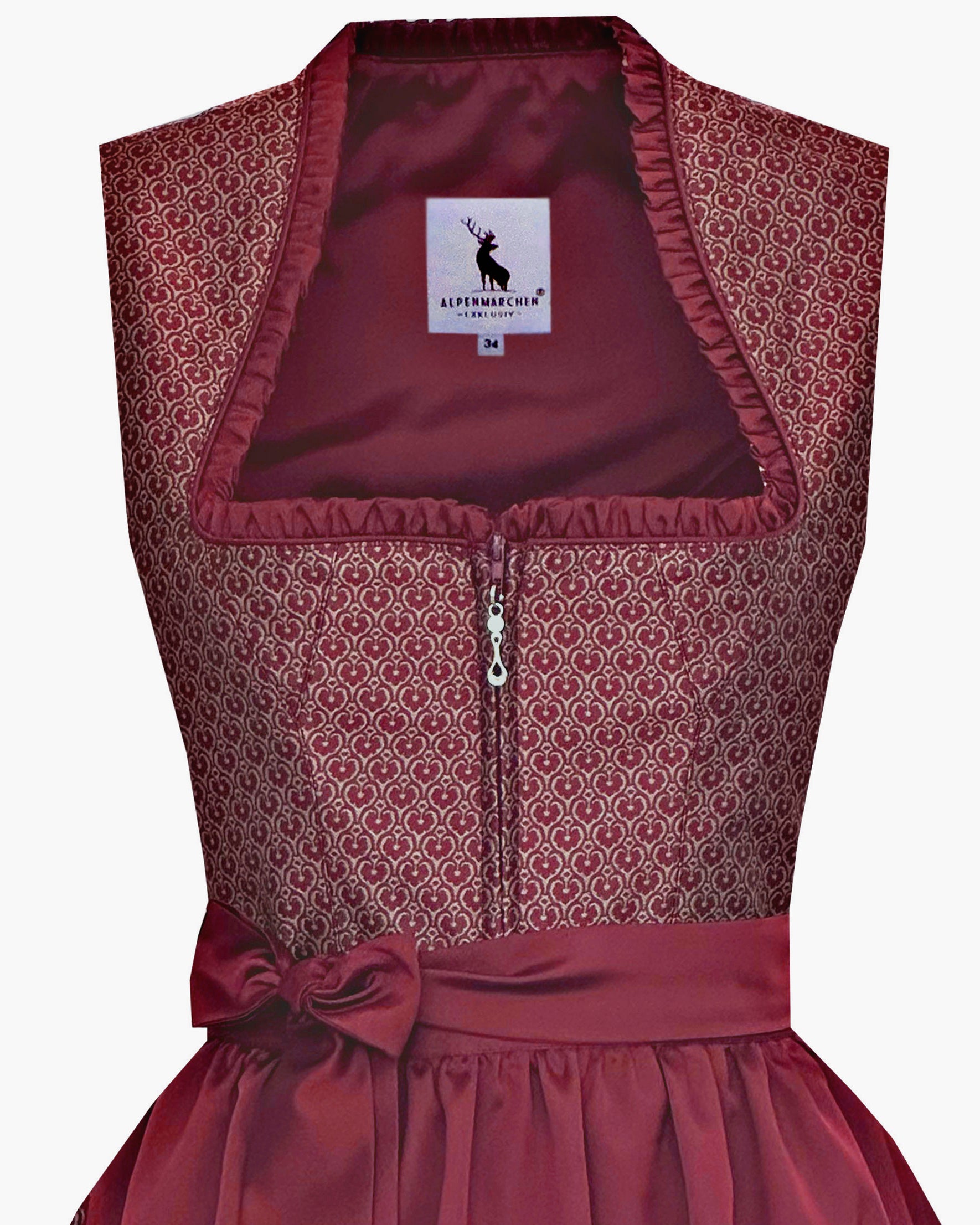 Langes Dirndl Adele in blau - ALM1055