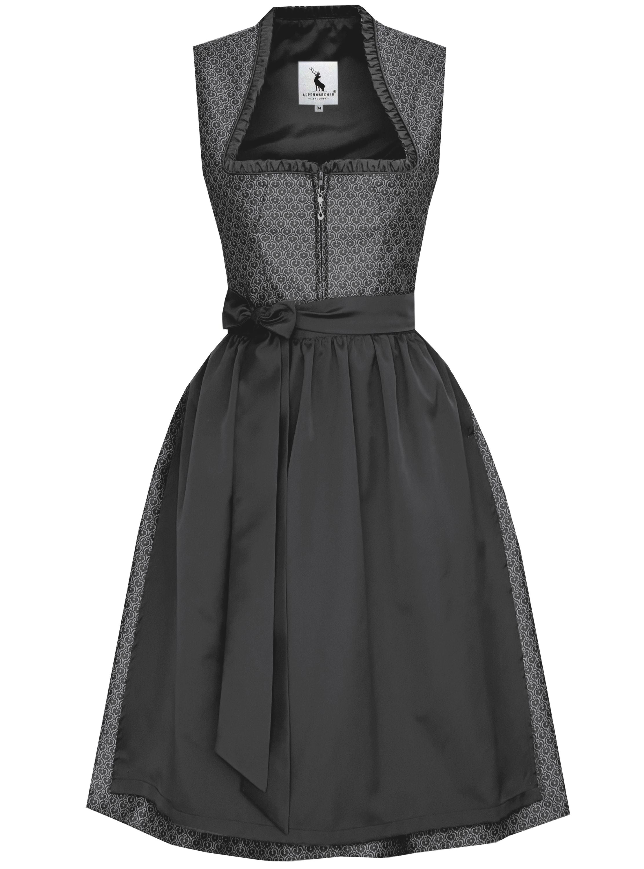 Midi Dirndl Liane in Anthrazit - ALM1058