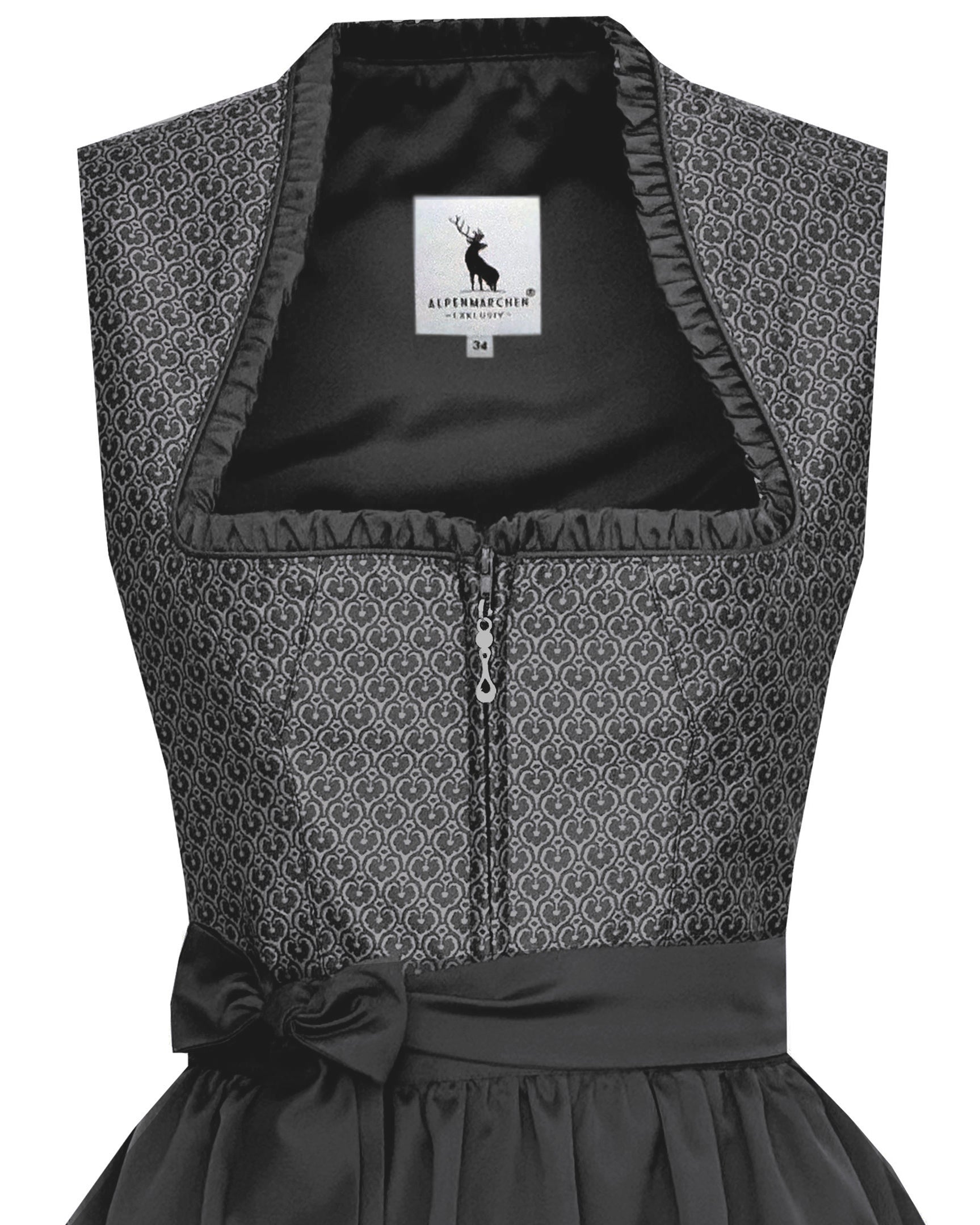 Midi Dirndl Liane in Anthrazit - ALM1058