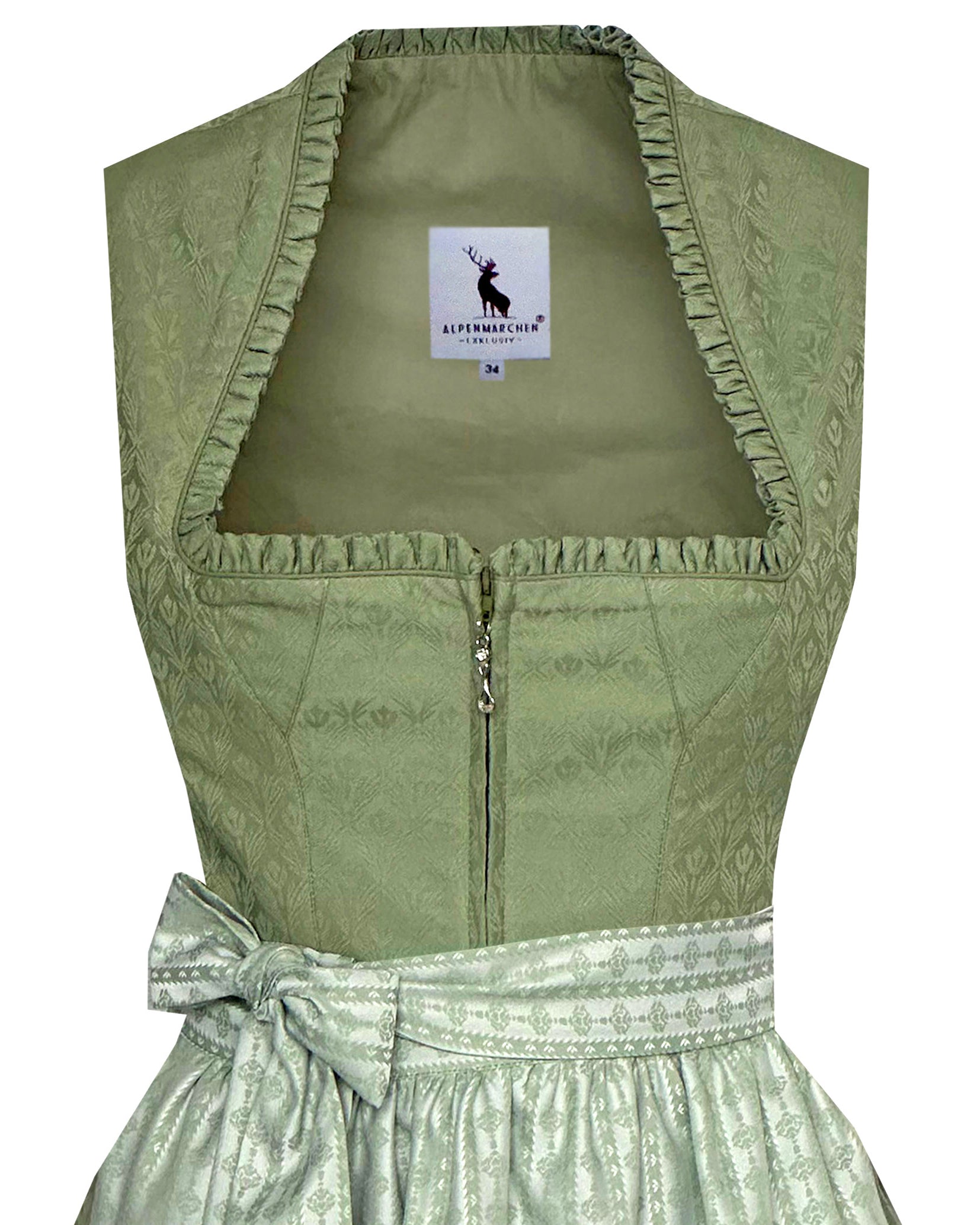 Midi Dirndl Miranda in hellgrün - ALM1064