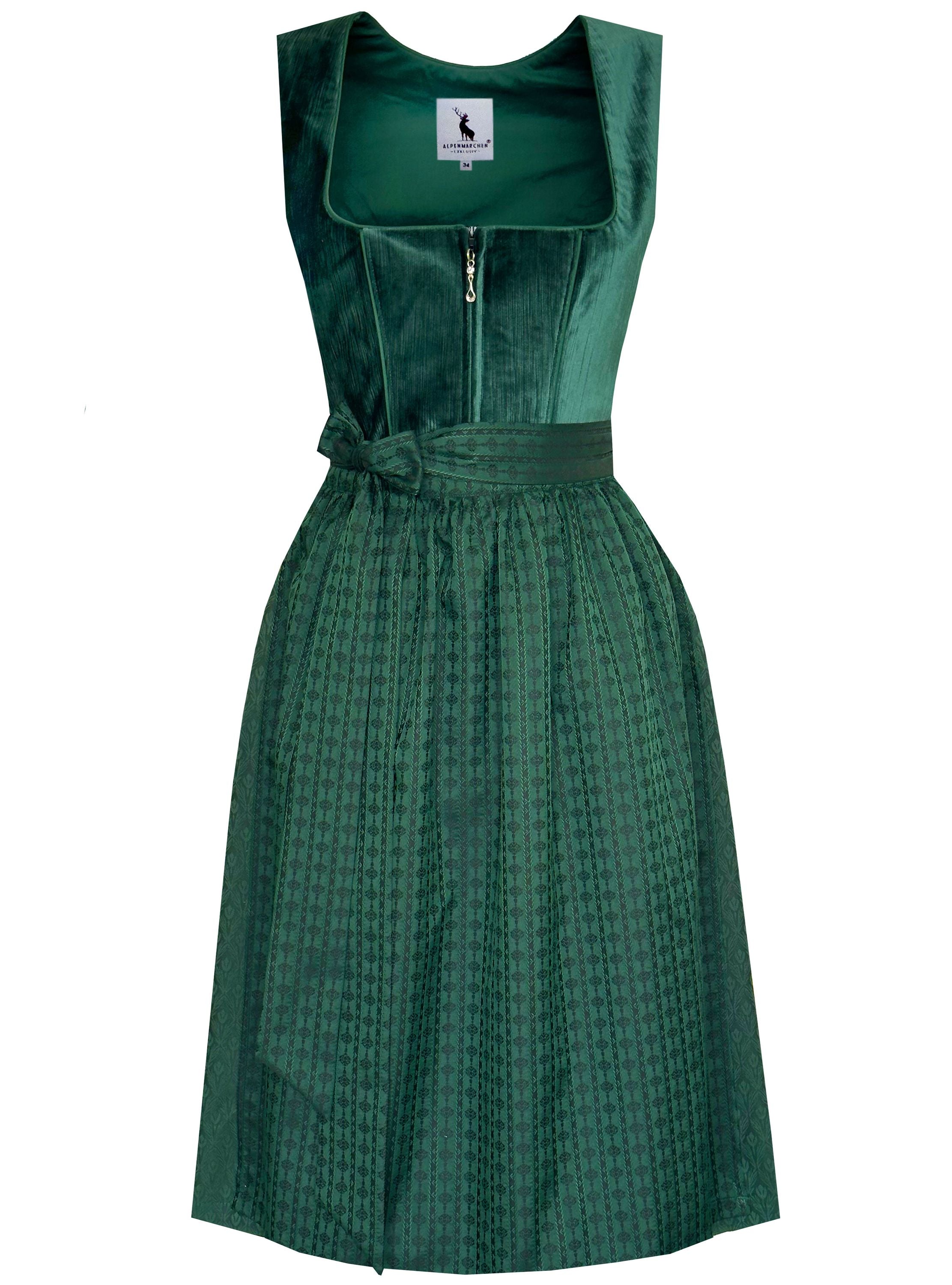 Midi Dirndl Enora in grün - ALM1068