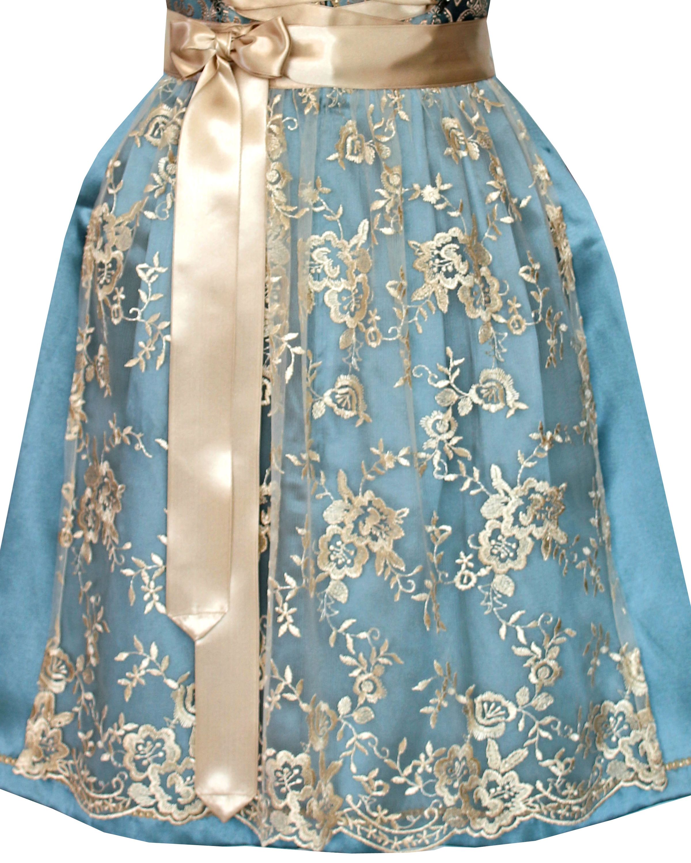 Dirndl Ida in blau und creme - ALM917