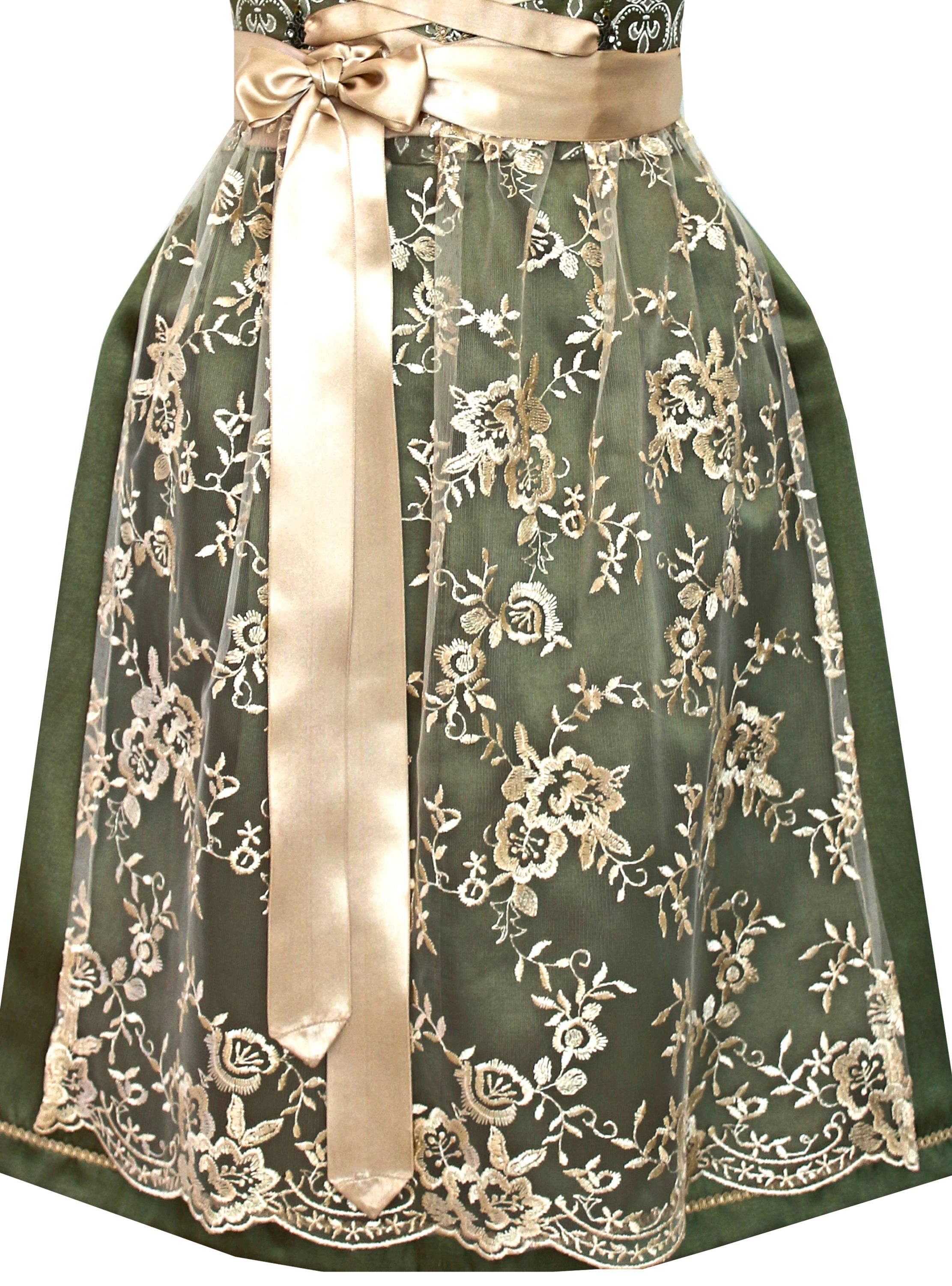 Dirndl Liesl in Grün und Creme - ALM922