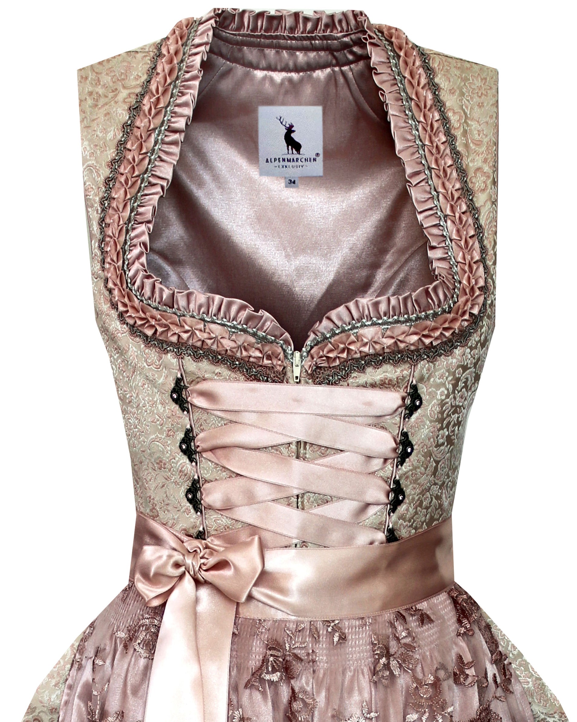 Dirndl Melina in Beige und Rosa - ALM937