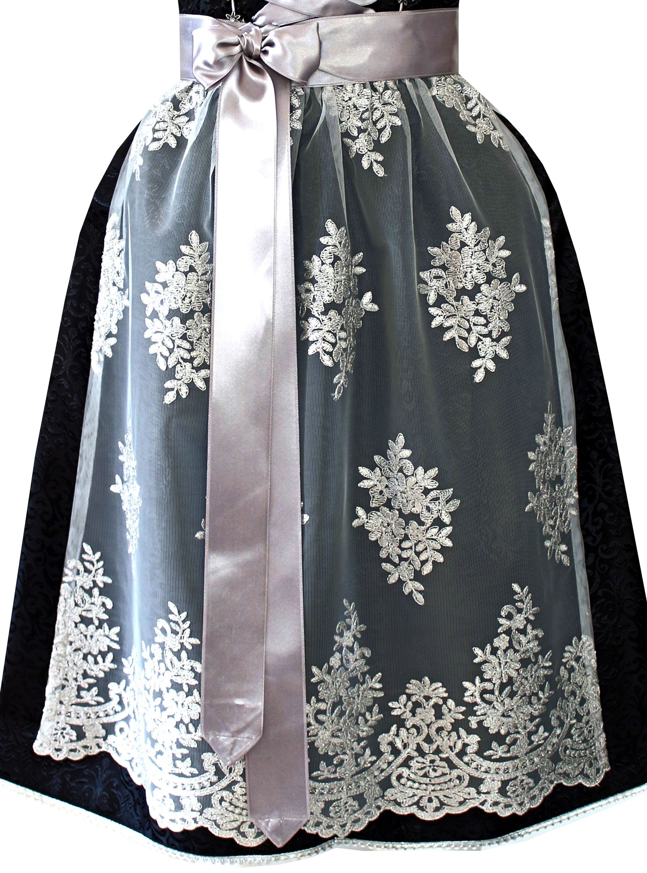Dirndl Evi in Schwarz und Silber - ALM980