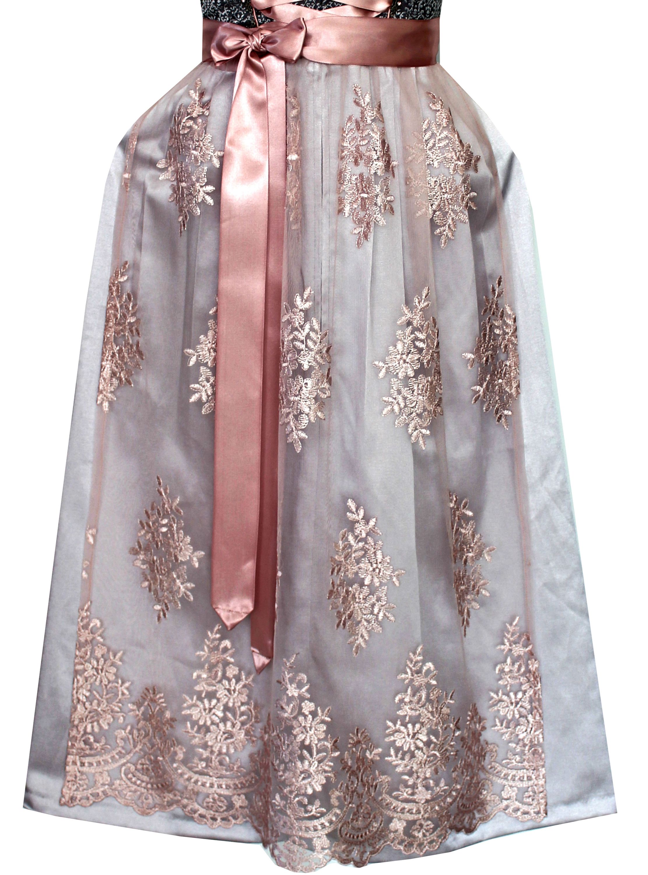 Langes Dirndl Freya in grau - ALM982