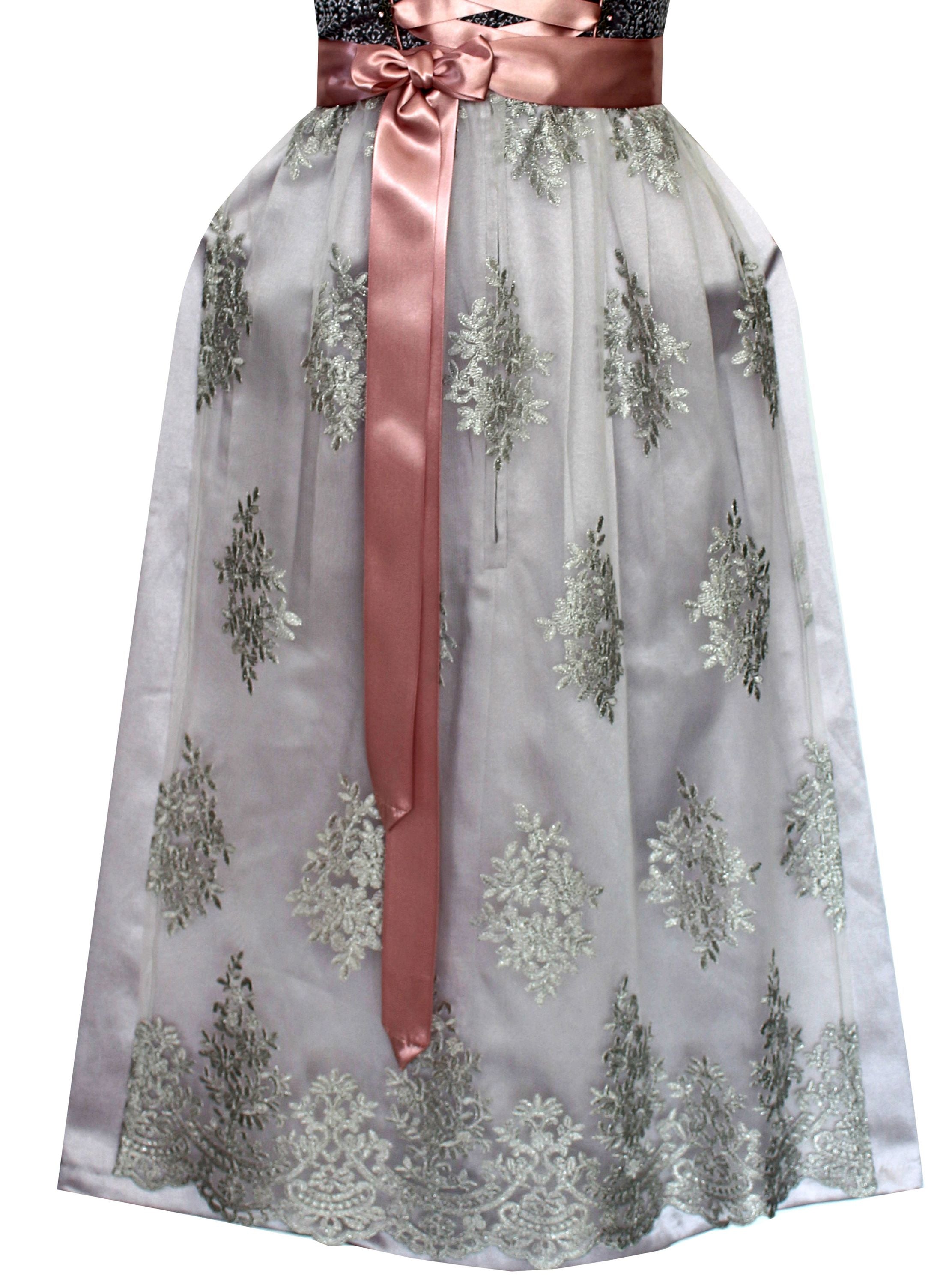 Langes Dirndl Freya in grau - ALM984