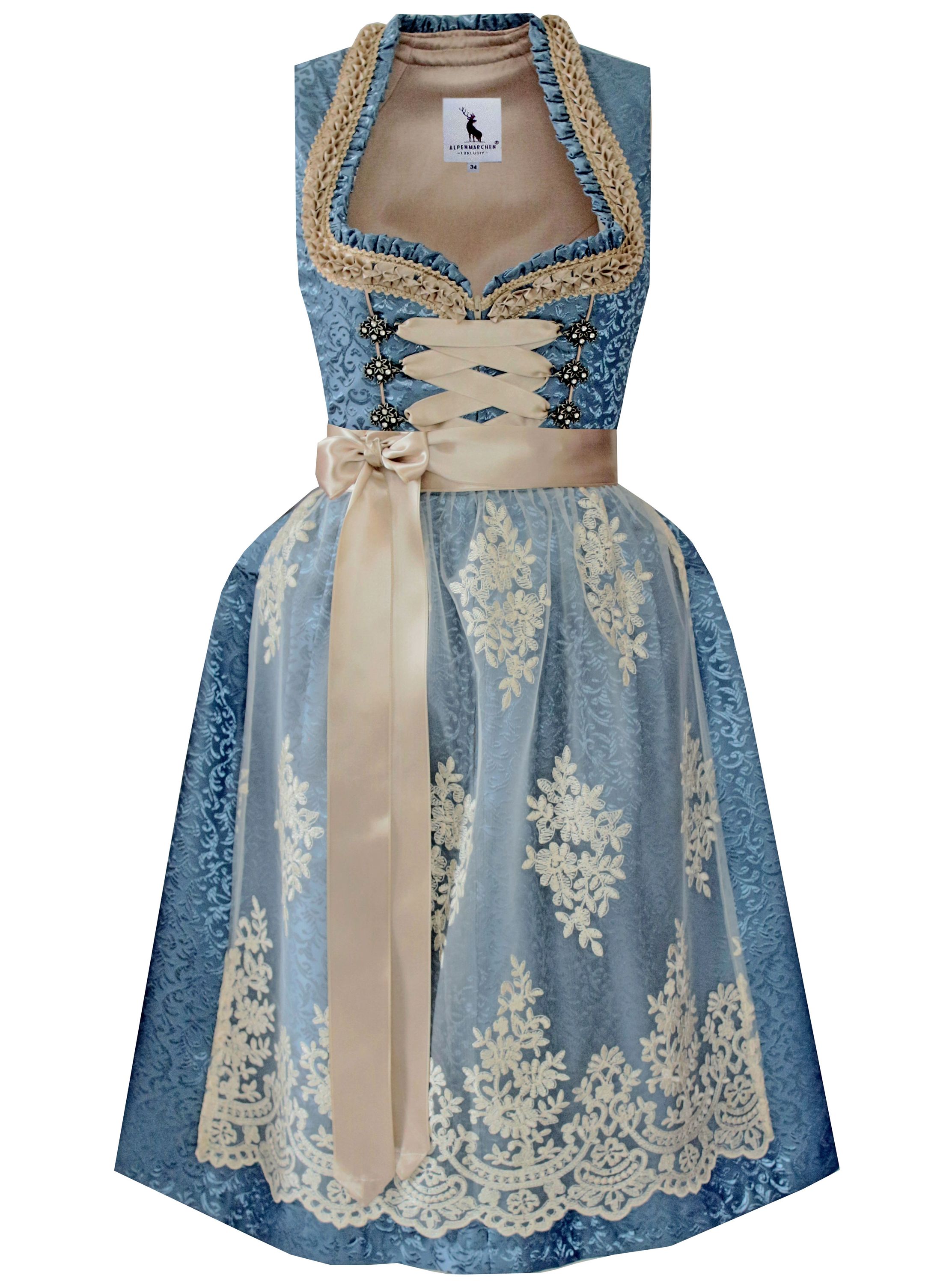 Dirndl Rosalie in hellblau - ALM991