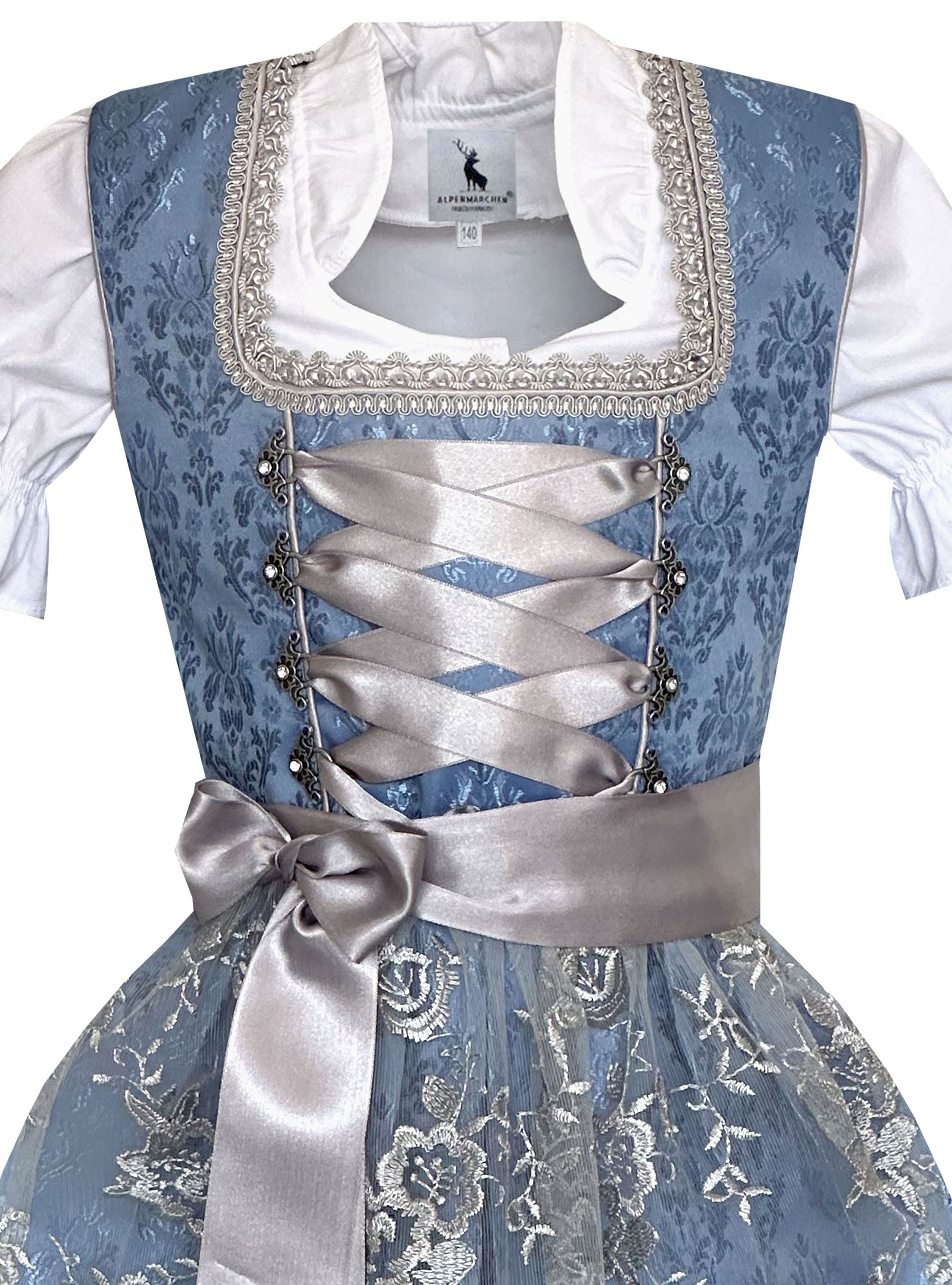 Kinderdirndl Marine in blau - ALM-K1045