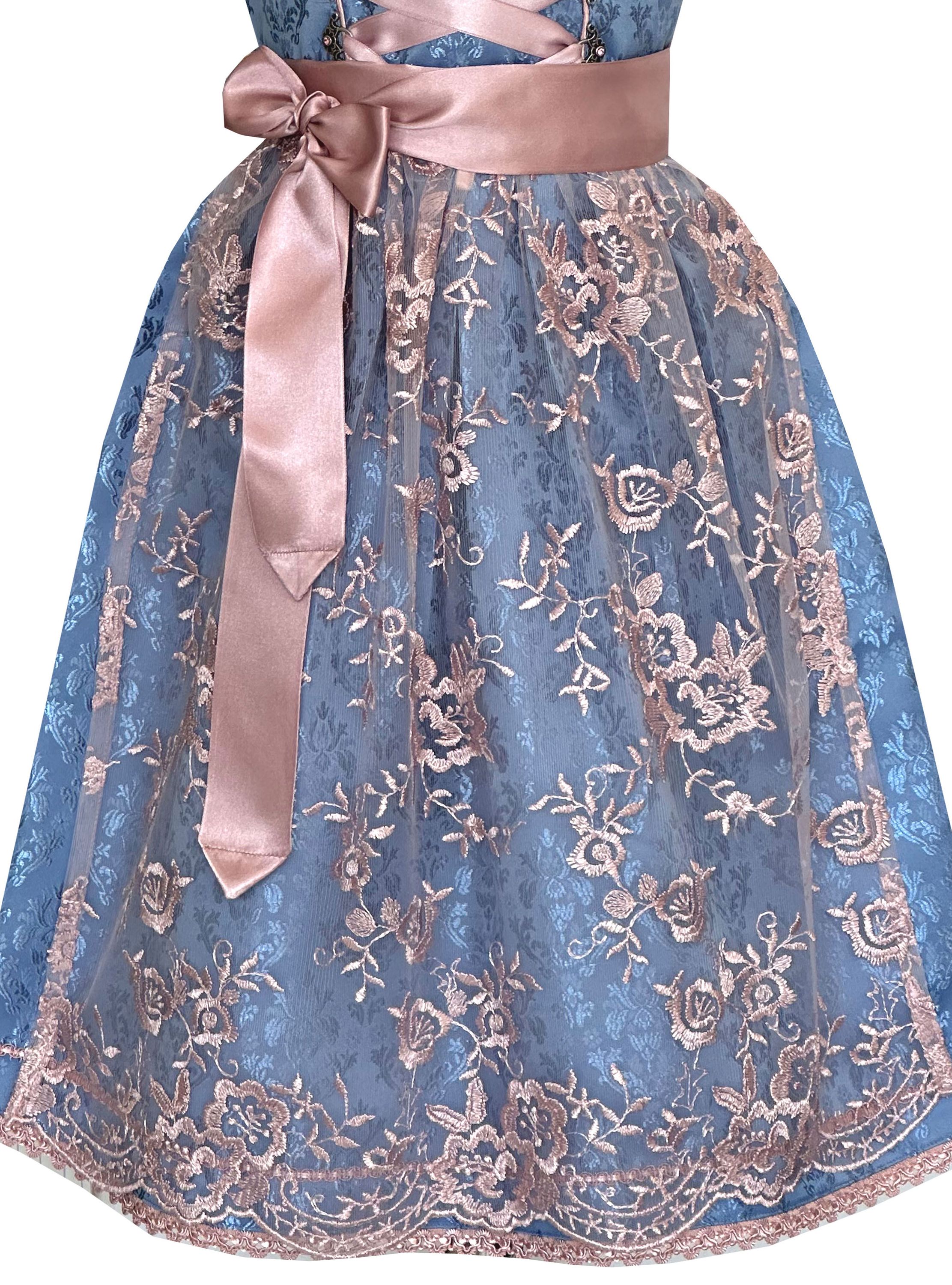Kinderdirndl Elaine in blau - ALM-K1046