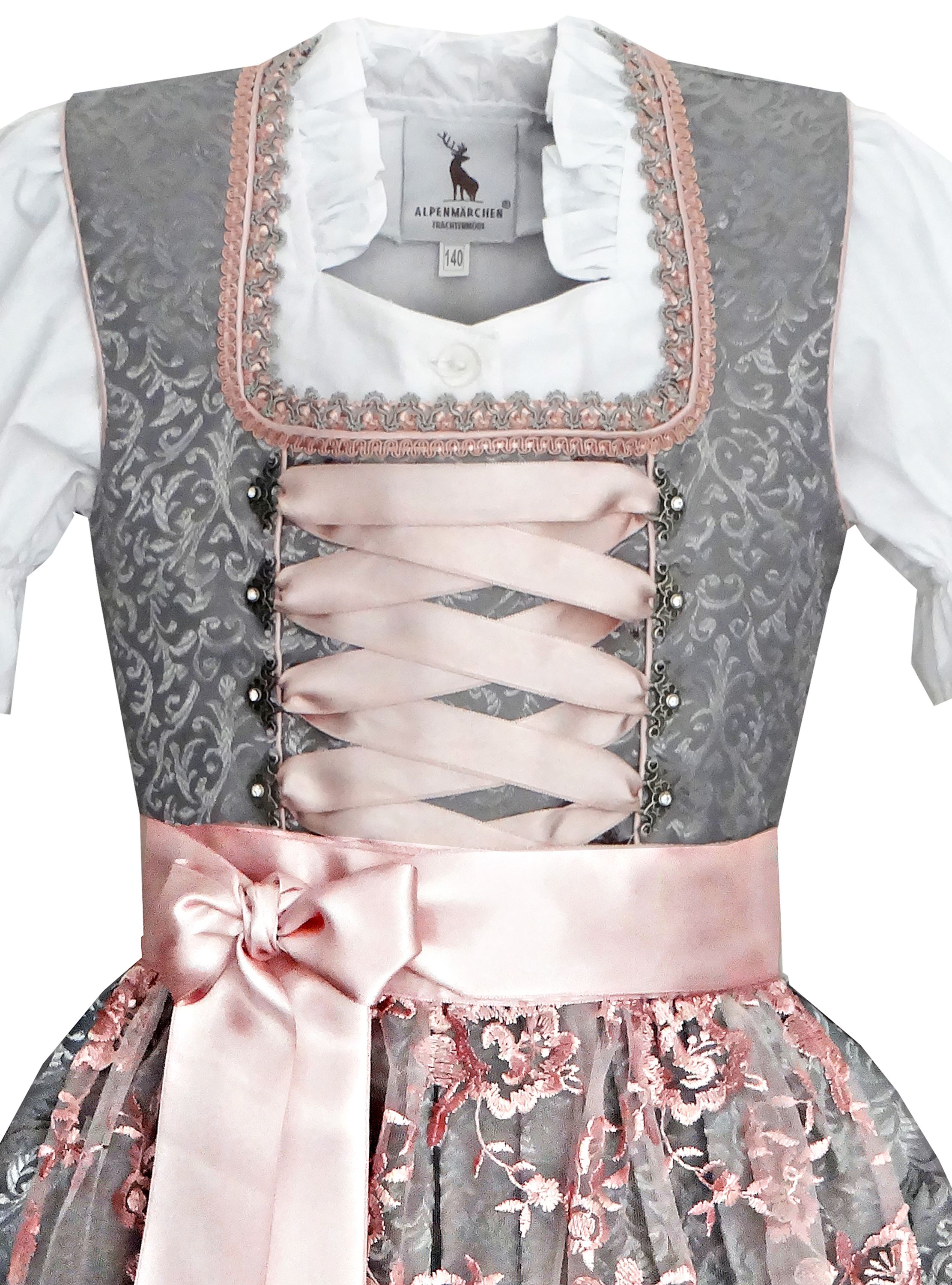 Kinderdirndl aus exklusiver Kollektion inkl. Schürze und Bluse - ALM-K566