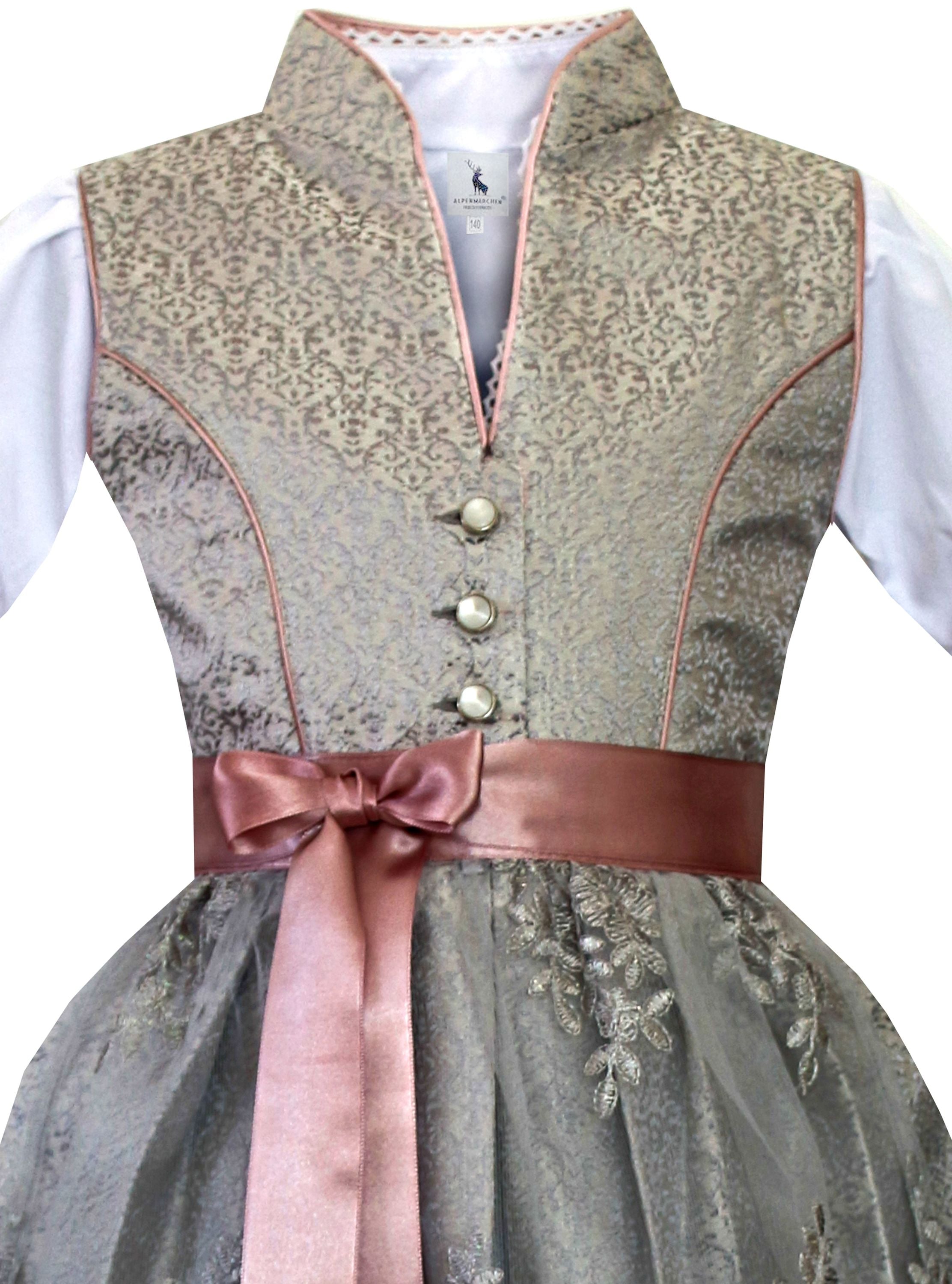 Alpenmärchen Kinderdirndl aus exklusiver Kollektion inkl. Schürze und Bluse - ALM-K972