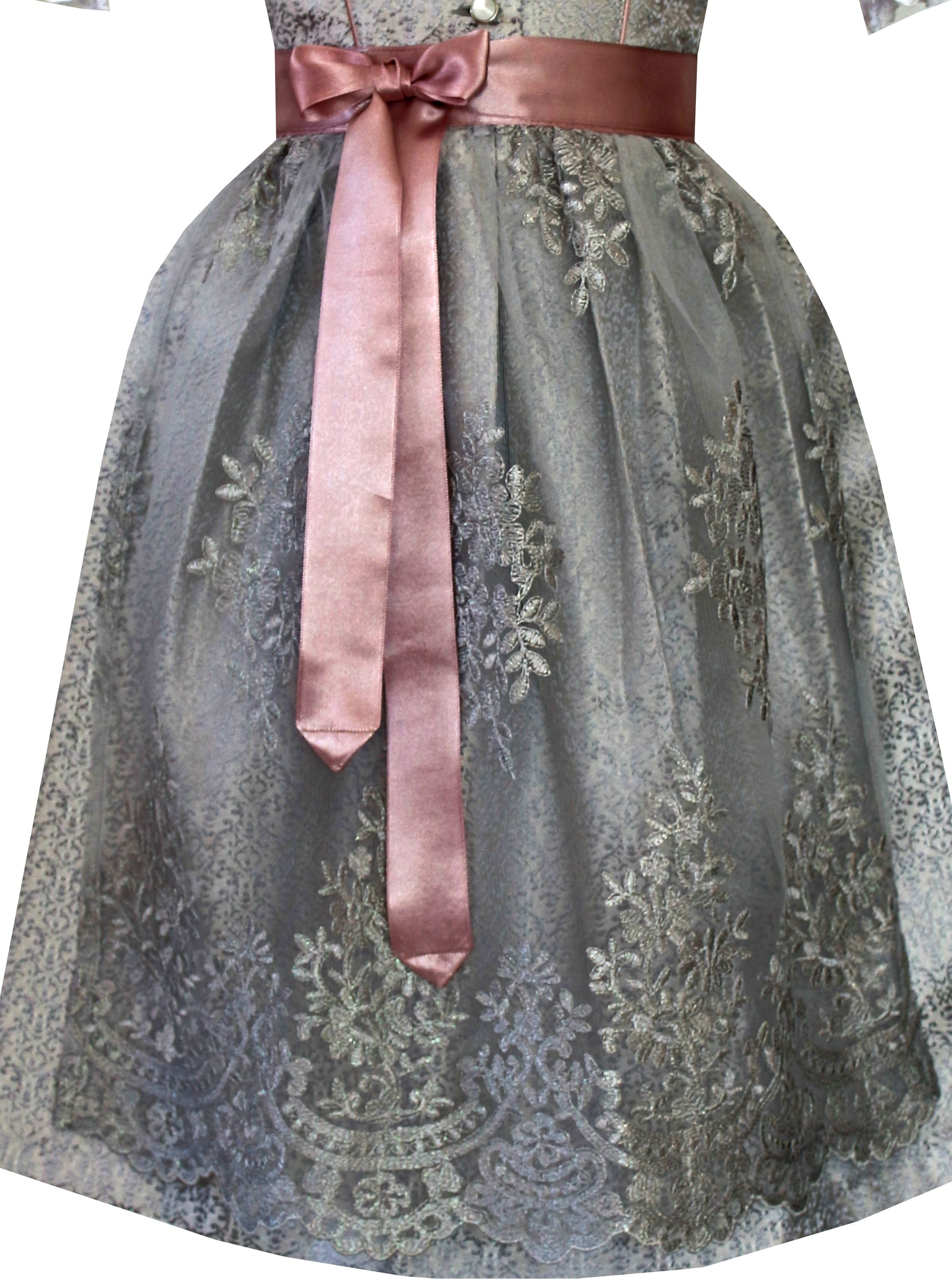 Kinderdirndl Lea in Grau - ALM-K972