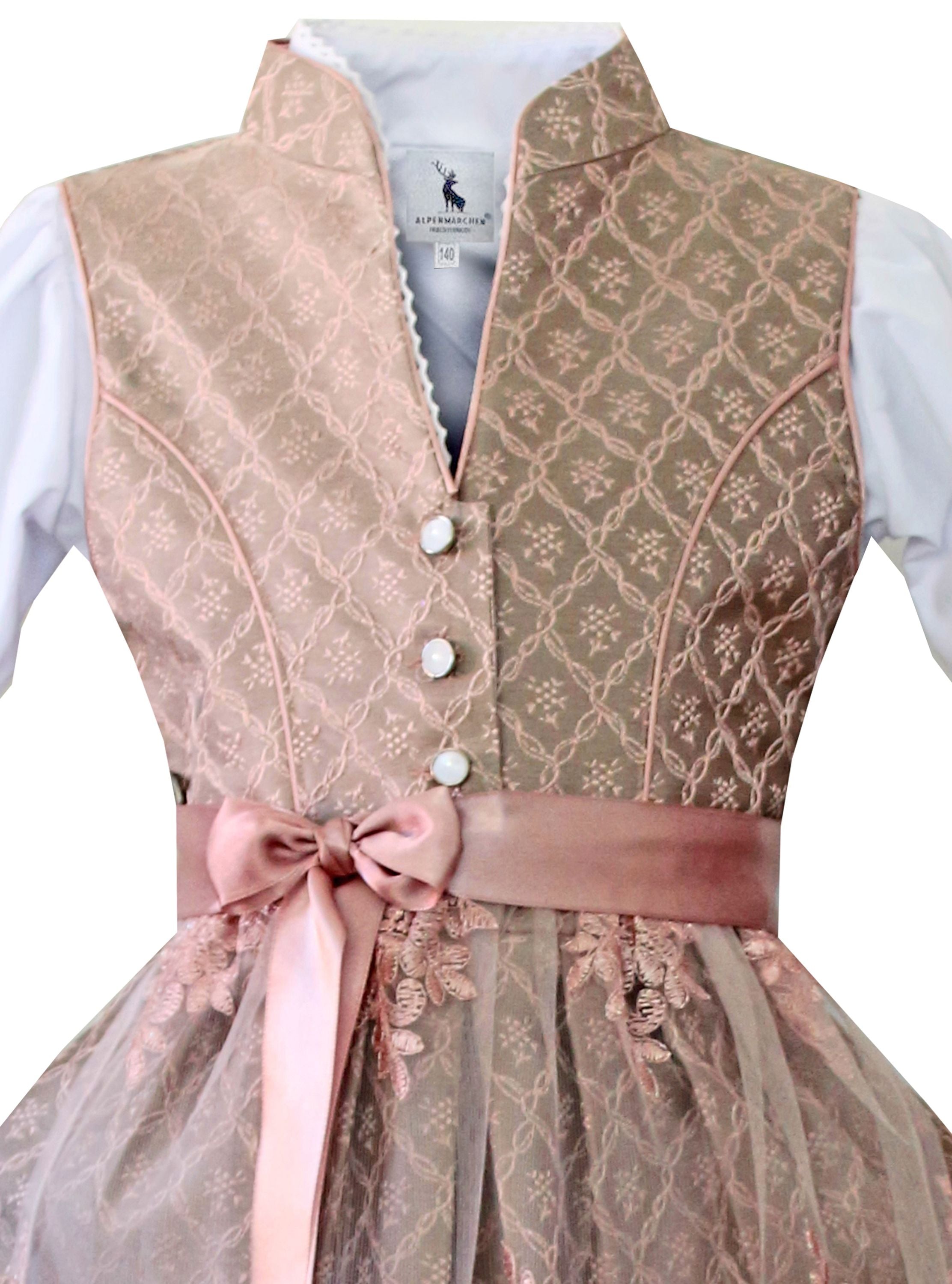 Kinderdirndl Nele in rosa - ALM-K974