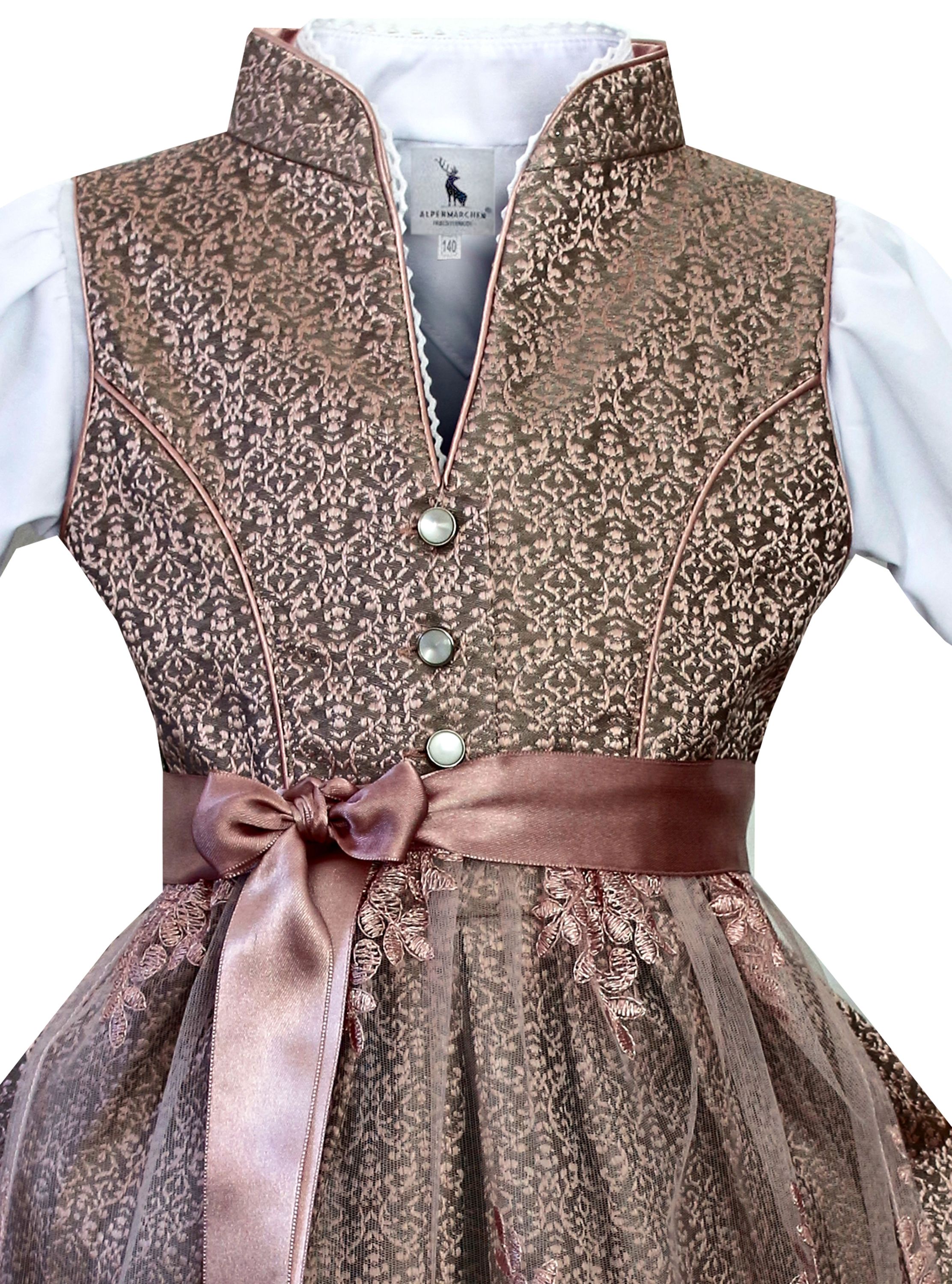 Kinderdirndl Nia in braun - ALM-K976