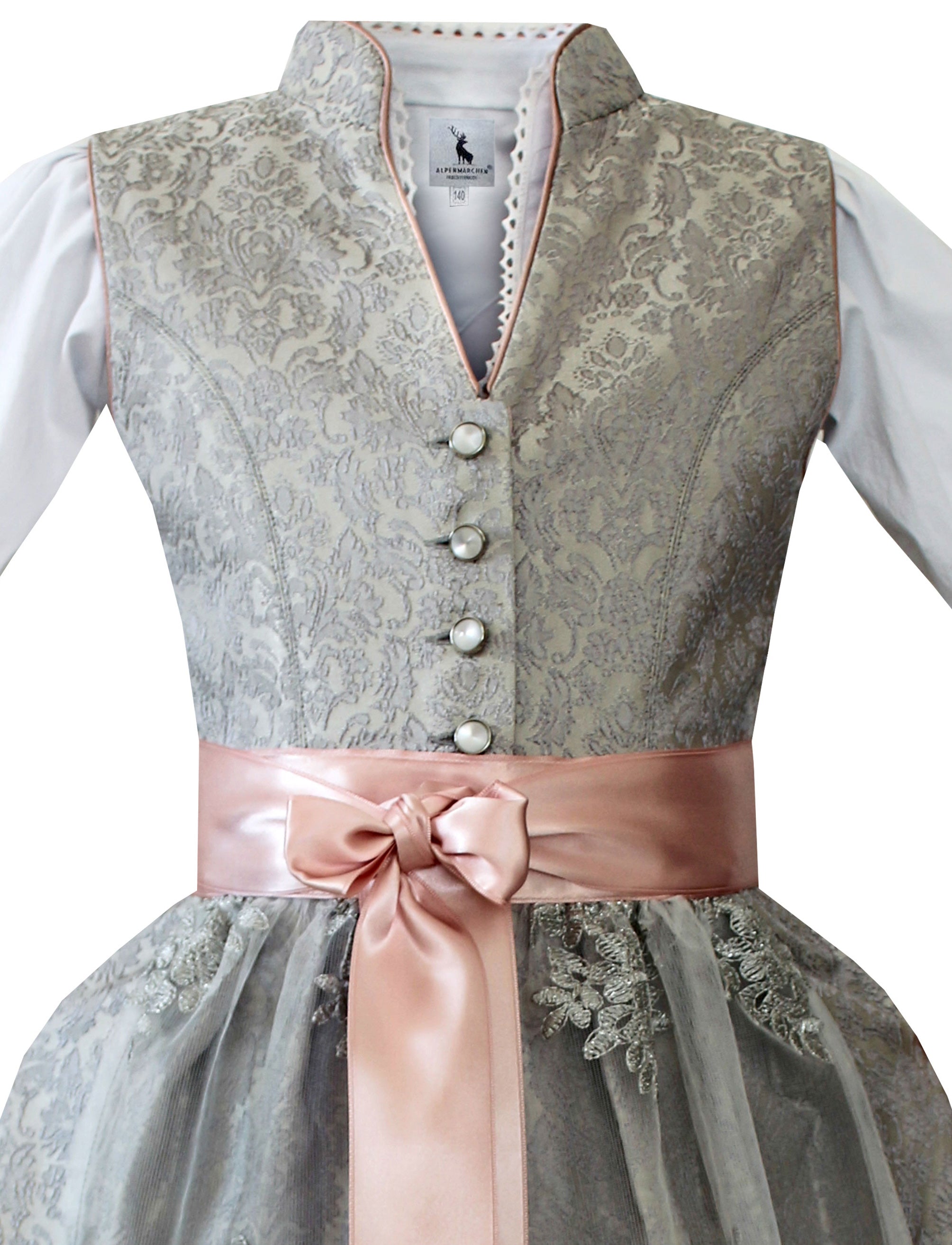 Alpenmärchen Kinderdirndl aus exklusiver Kollektion inkl. Schürze und Bluse - ALM-K949