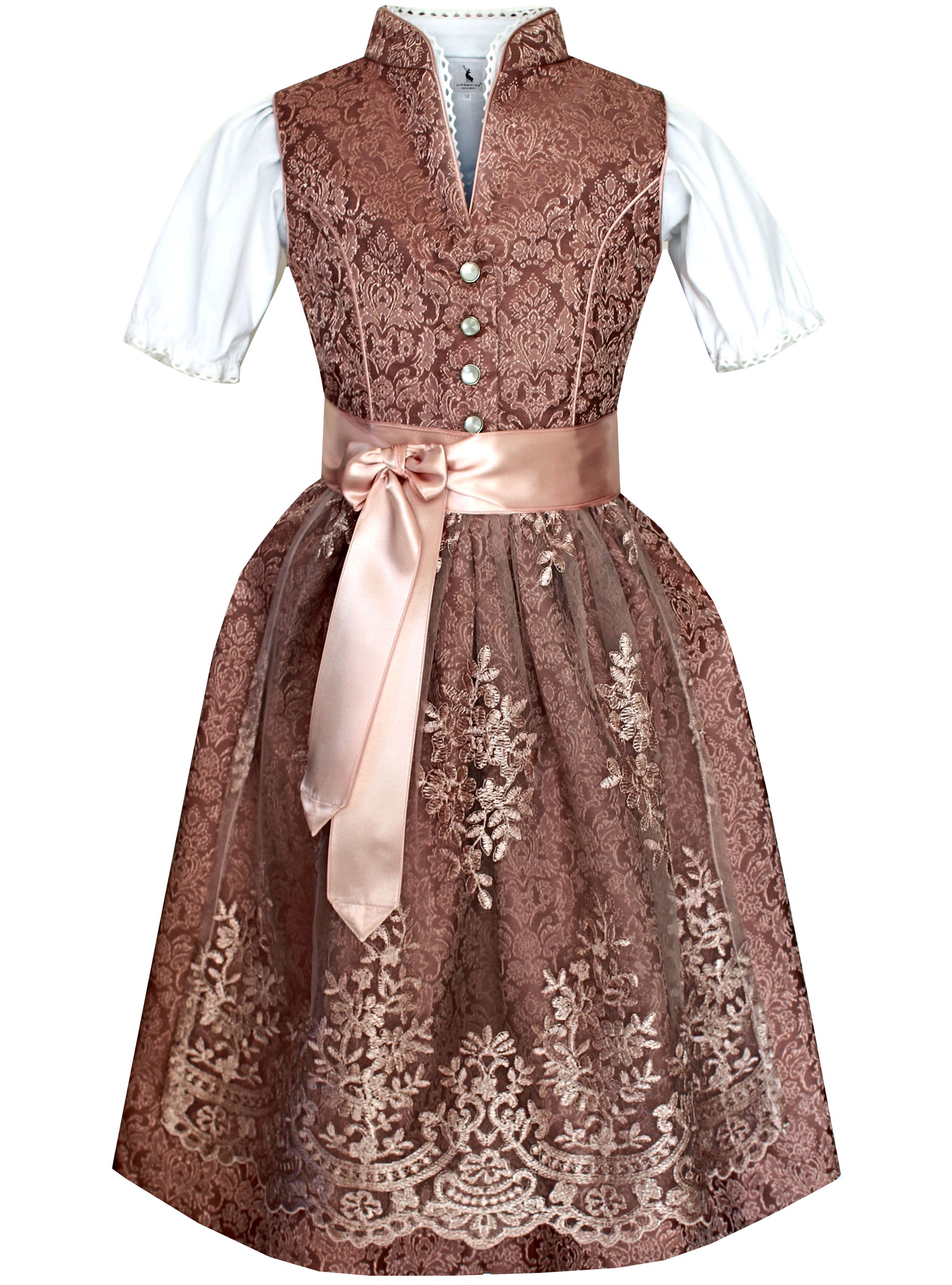 Alpenmärchen Kinderdirndl aus exklusiver Kollektion inkl. Schürze und Bluse - ALM-K951