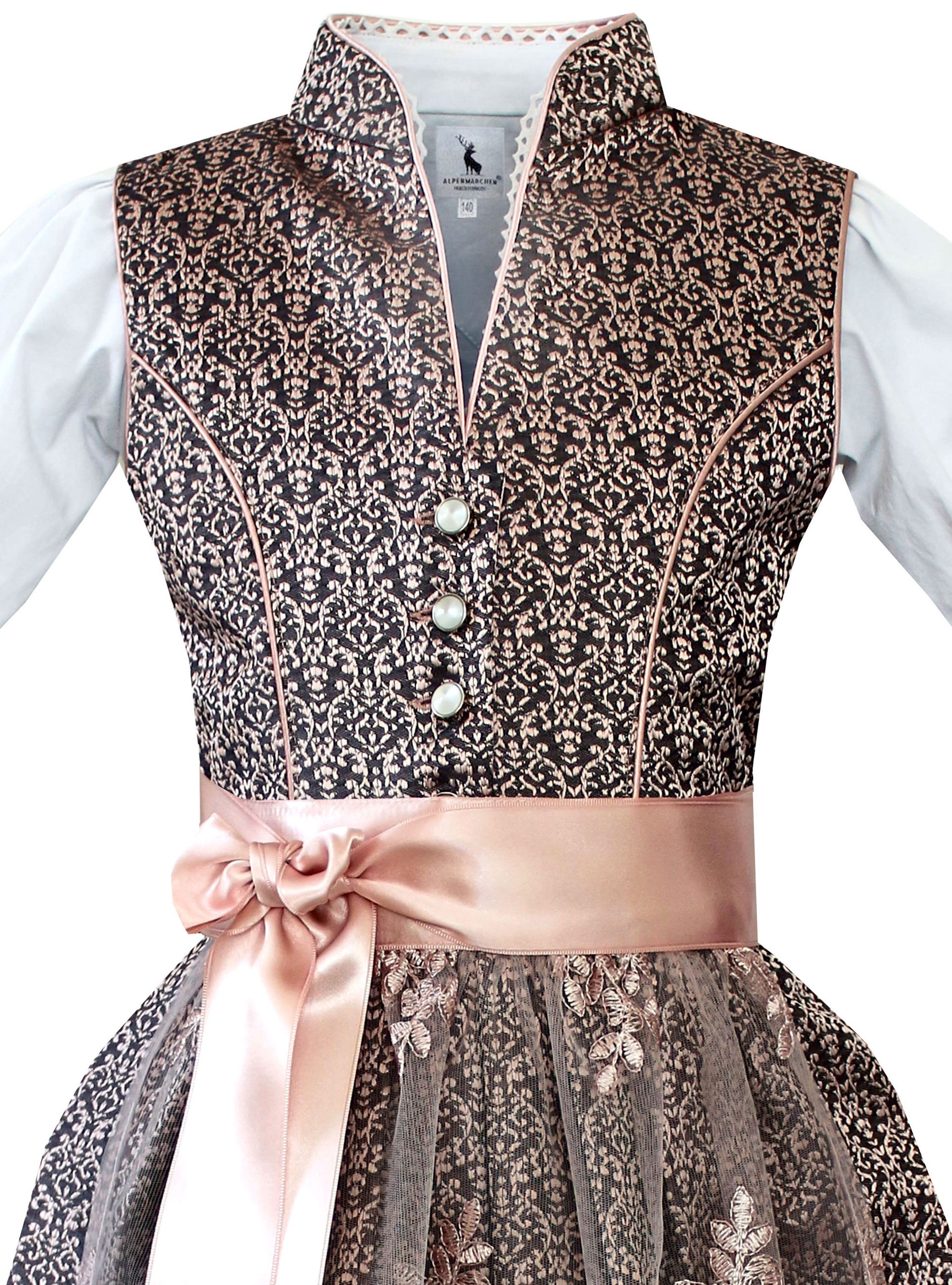 Alpenmärchen Kinderdirndl aus exklusiver Kollektion inkl. Schürze und Bluse - ALM-K953