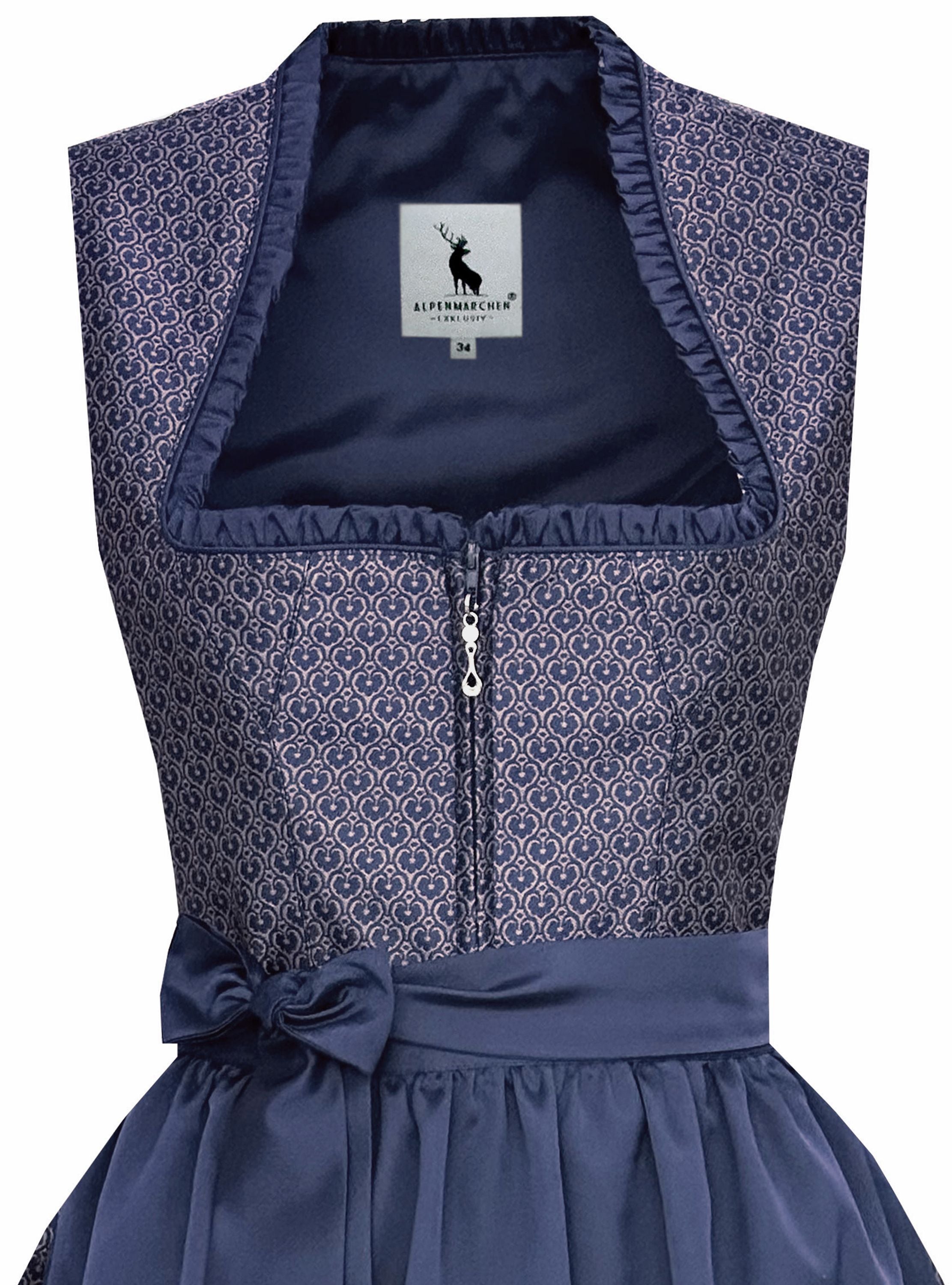 Midi Dirndl Liane in blau - ALM1052