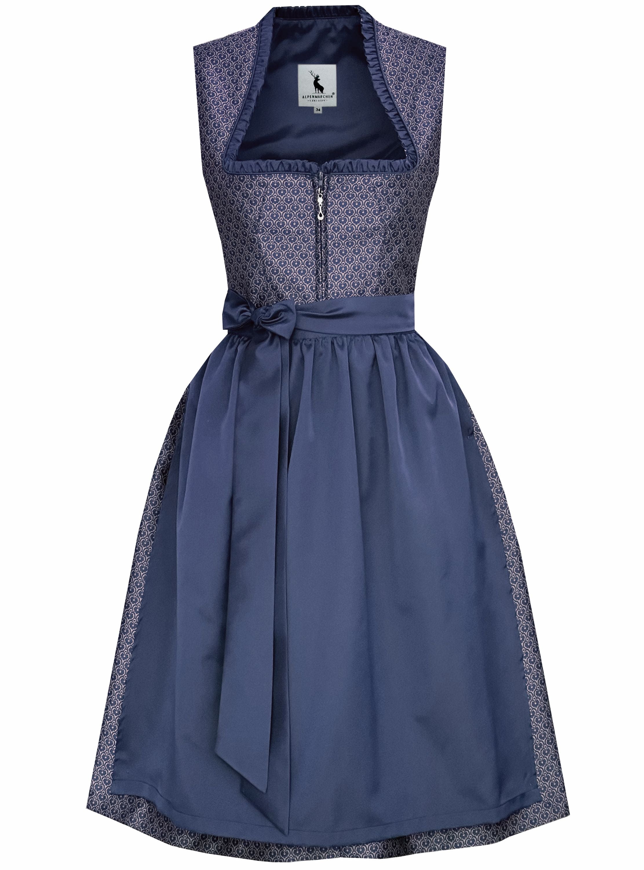 Midi Dirndl Liane in blau - ALM1052