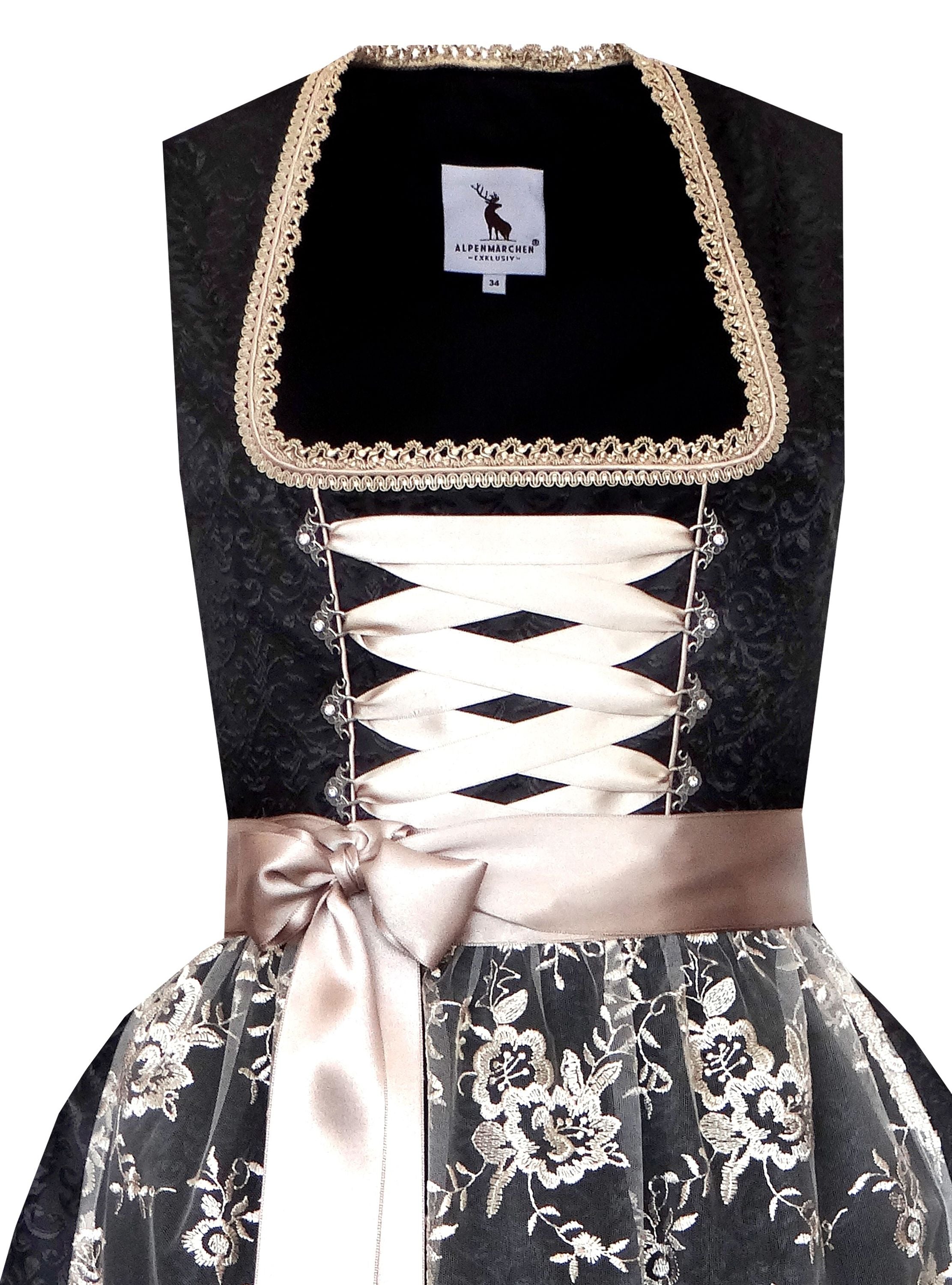 Dirndl Larissa in schwarz und creme - ALM664