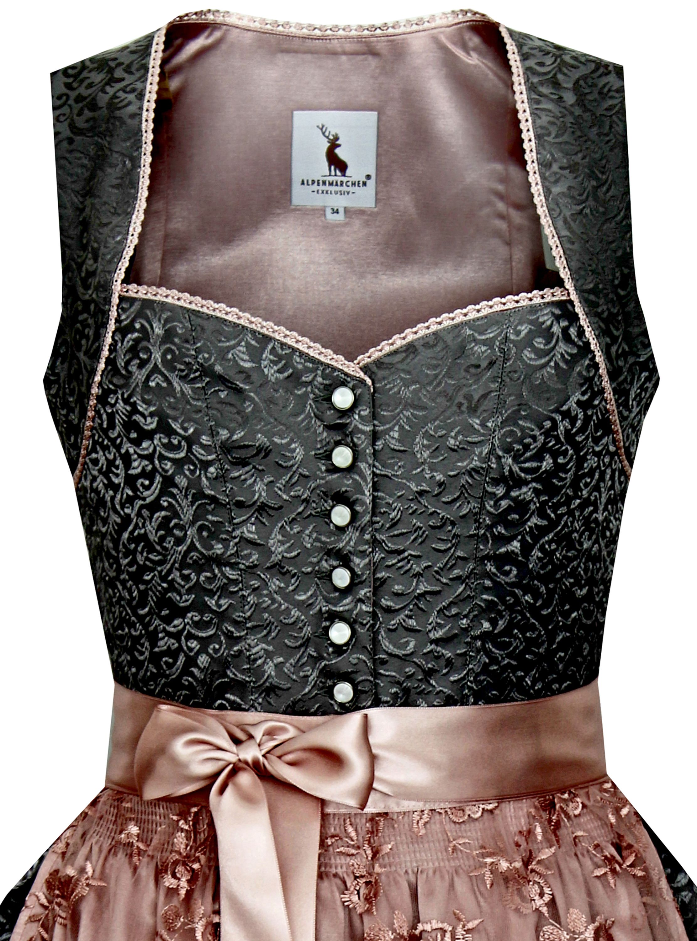 Dirndl Nora in schwarz und rosa - ALM685