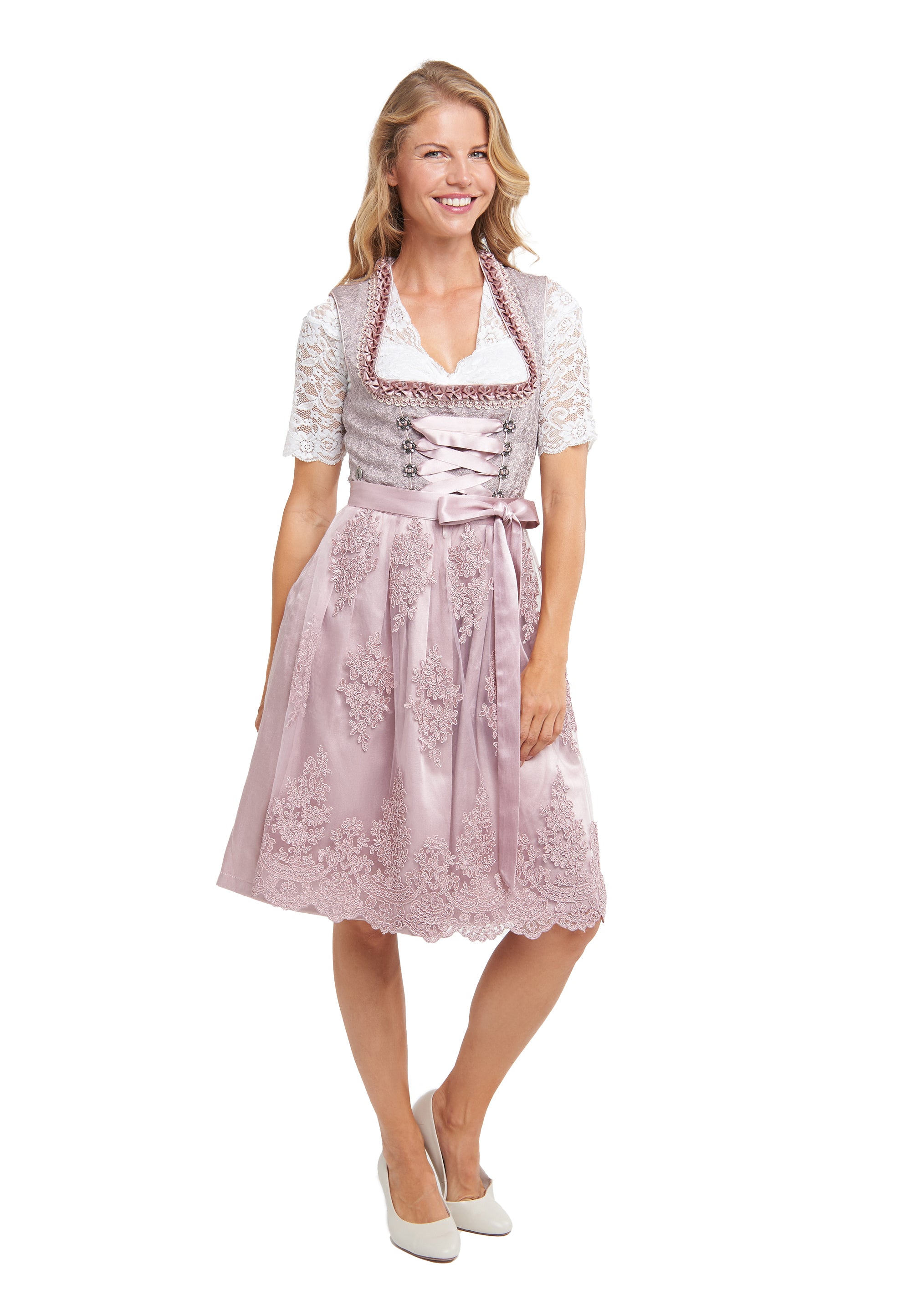 Midi Dirndl Rosenblatt - ALM520