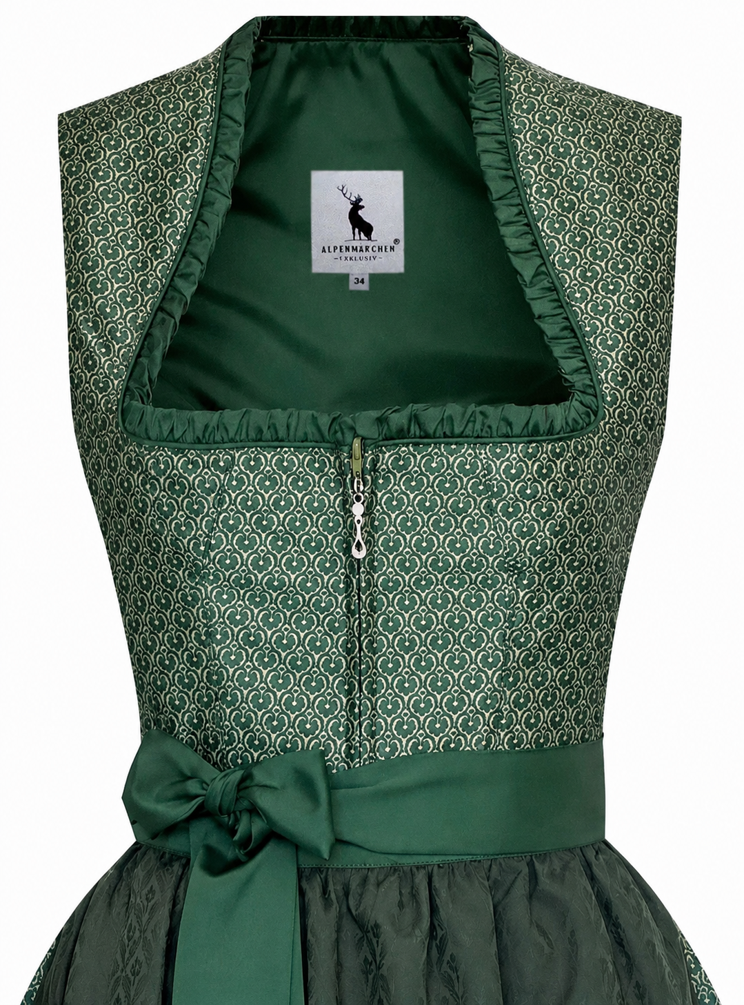 Midi Dirndl Liane in grün - ALM1039