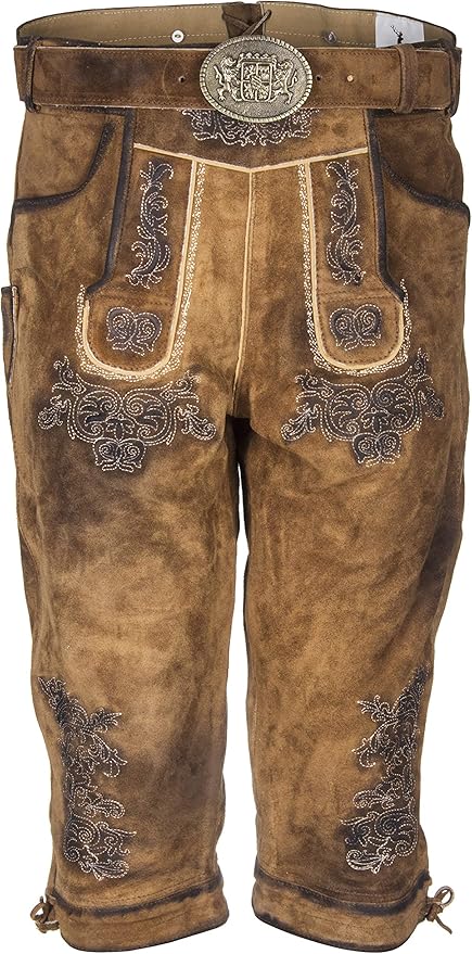 Herren Lederhose Josef kniebund- ALM-LH003