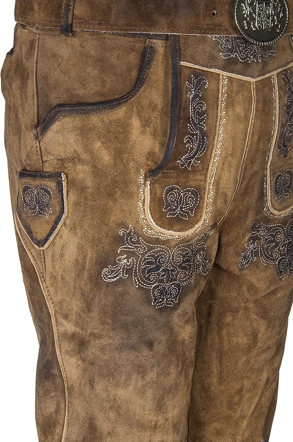 Herren Lederhose Josef kniebund- ALM-LH003