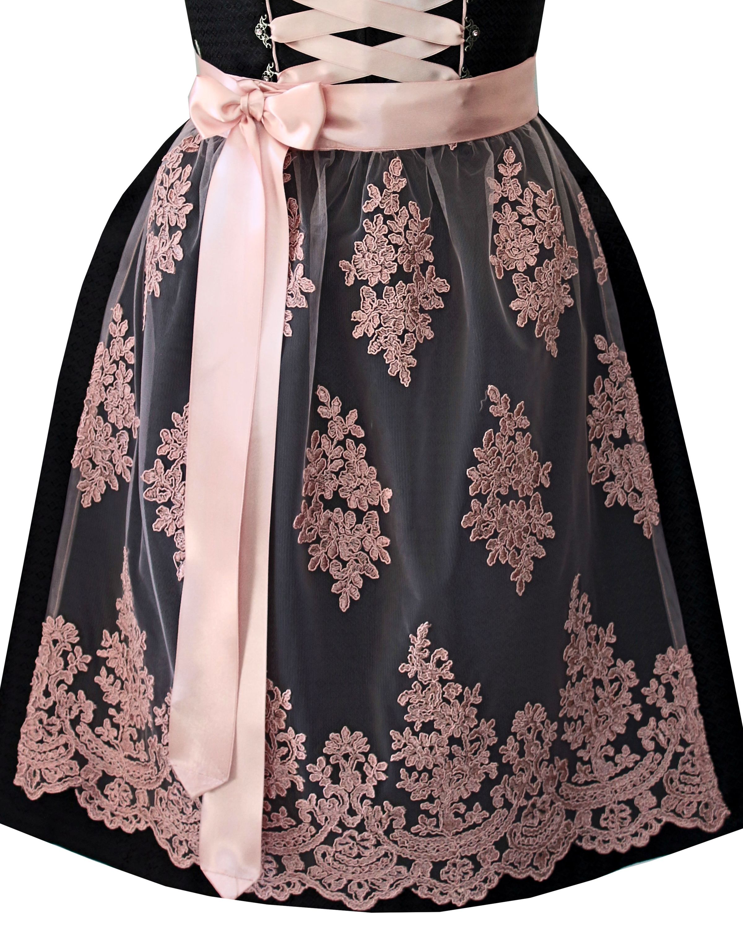 Midi Dirndl aus Exklusiver Kollektion inkl. Spitzenschürze Gr.32-50 - ALM793